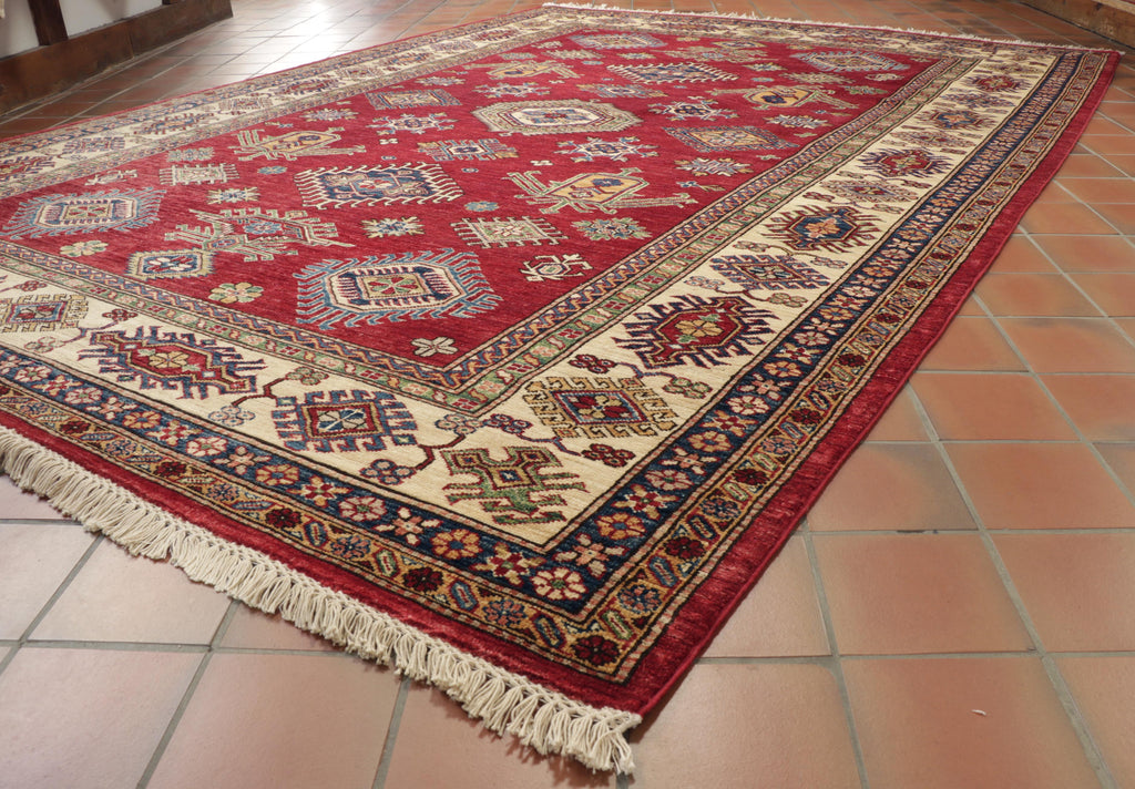 Fine handmade Afghan Kazak carpet - 307049
