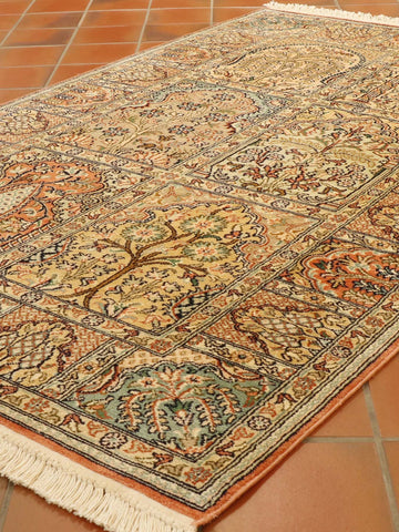 Fine handmade Kashmir silk rug - 307289