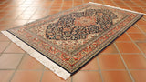 Handmade fine Kashmir silk rug - 307306