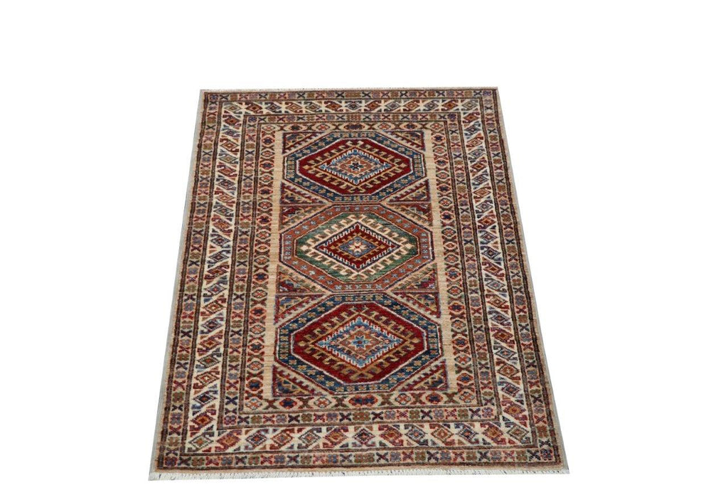 Fine handmade Afghan Kazak rug - ENR307892