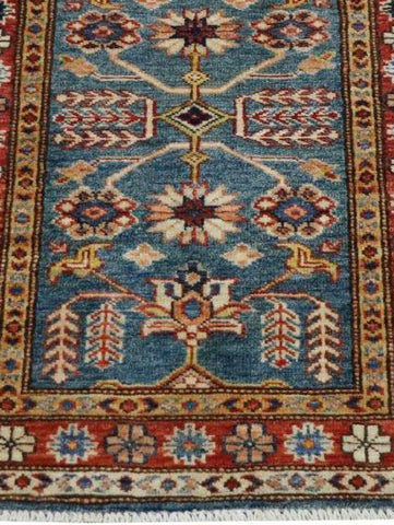 Handmade Afghan Kazak rug - ENR307897