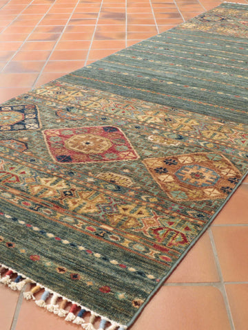 Handmade fine Afghan Samarkand runner - 308178