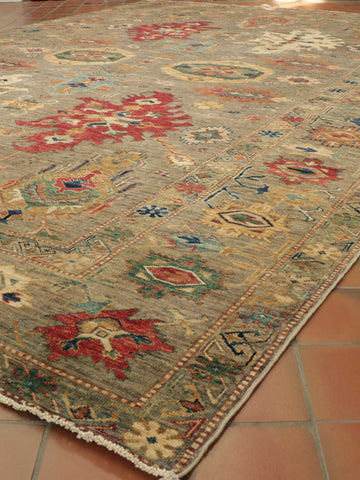 Handmade Afghan Kazak carpet - 308255