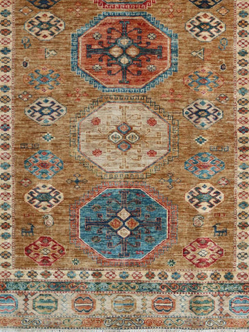 Handmade extra fine Afghan Kazak rug - ENR308258