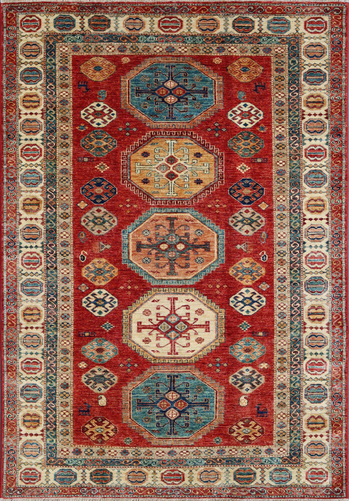 Handmade extra fine Afghan Kazak rug - ENR308262