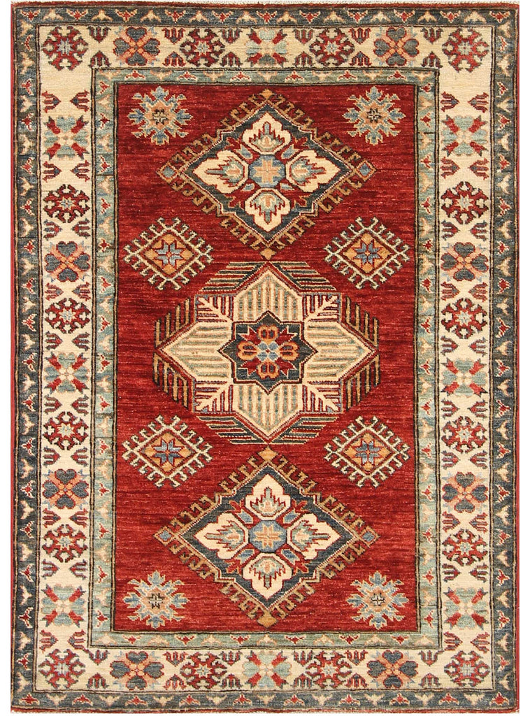 Handmade fine Afghan Kazak rug - ENR308426