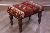 Medium Turkish kilim covered stool - 308679