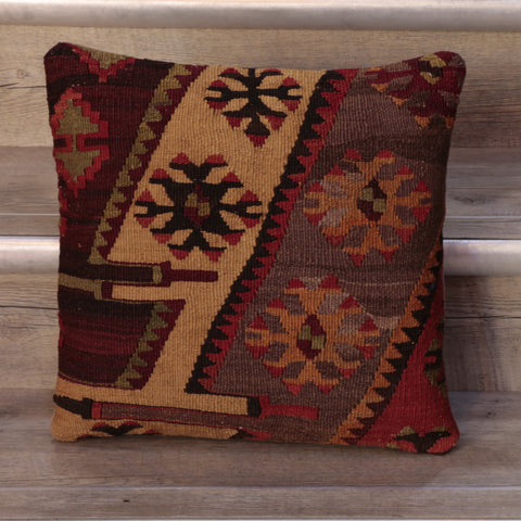 Small Handmade Turkish kilim cushion - 308887