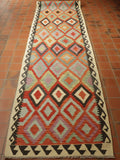 Extra long handmade Afghan kilim runner - 308915
