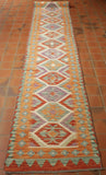 Extra long handmade Afghan Kilim runner - 308917