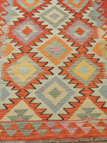 Long handmade Afghan Kilim runner - 308921