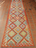 Long handmade Afghan Kilim runner - 308921