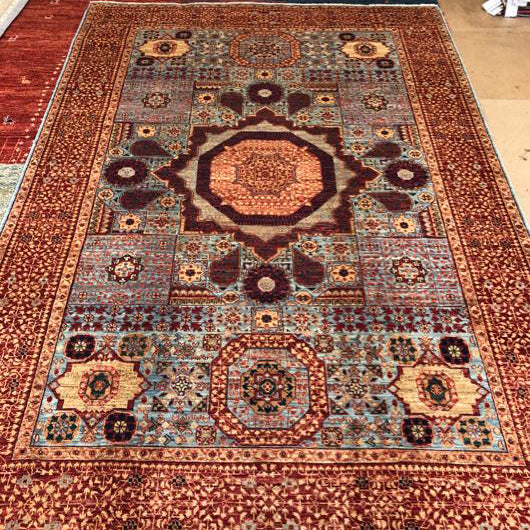 Handmade fine Afghan Mamluk rug - ENR306433